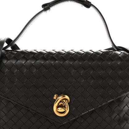 Bottega Veneta Nappa Intrecciato Knot Lock Top Handle Crossbody Bag Fondant 8 of 10