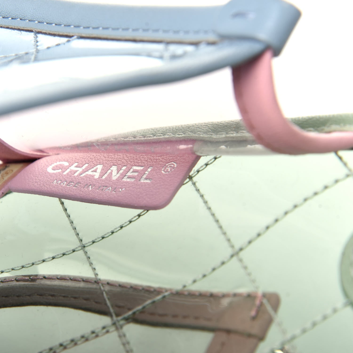 Chanel Lambskin PVC Quilted Medium Coco Splash Flap Blue Green 8 of 10