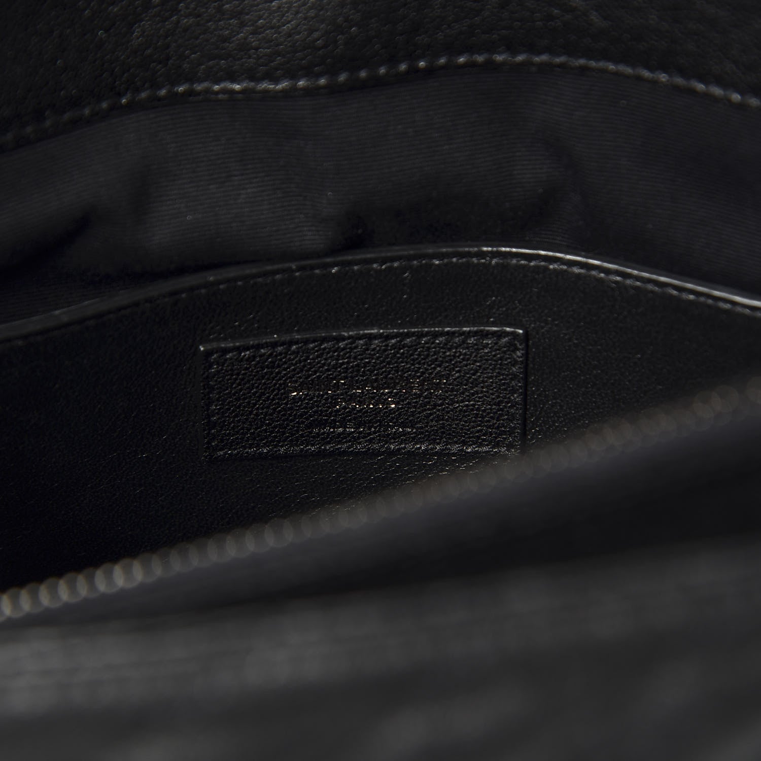 Saint Laurent Sheepskin Matelasse Chevron Monogram Large College Satchel Black 8 of 9