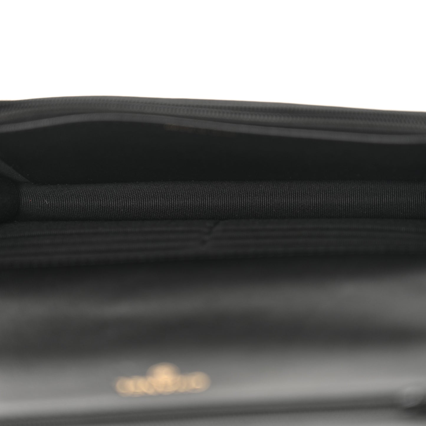 Lambskin Quilted Pearl Wallet On Chain WOC Black