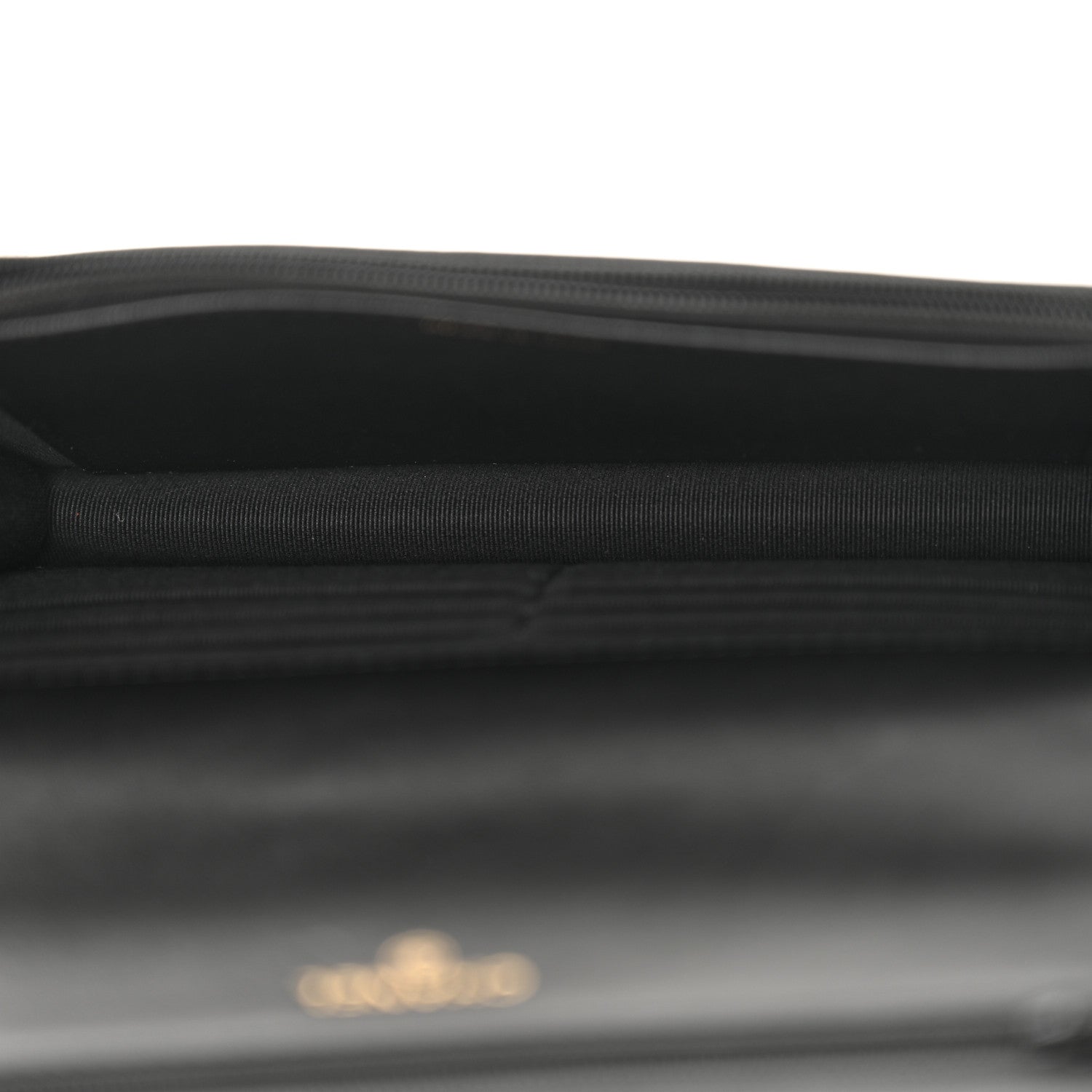 Chanel Lambskin Quilted Pearl Wallet On Chain WOC Black 5 of 11