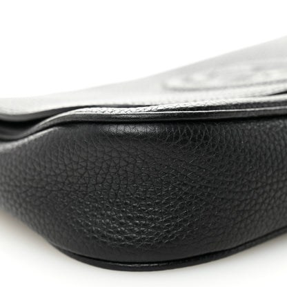 Gucci Pebbled Calfskin Medium Soho Flap Crossbody Black 9 of 10
