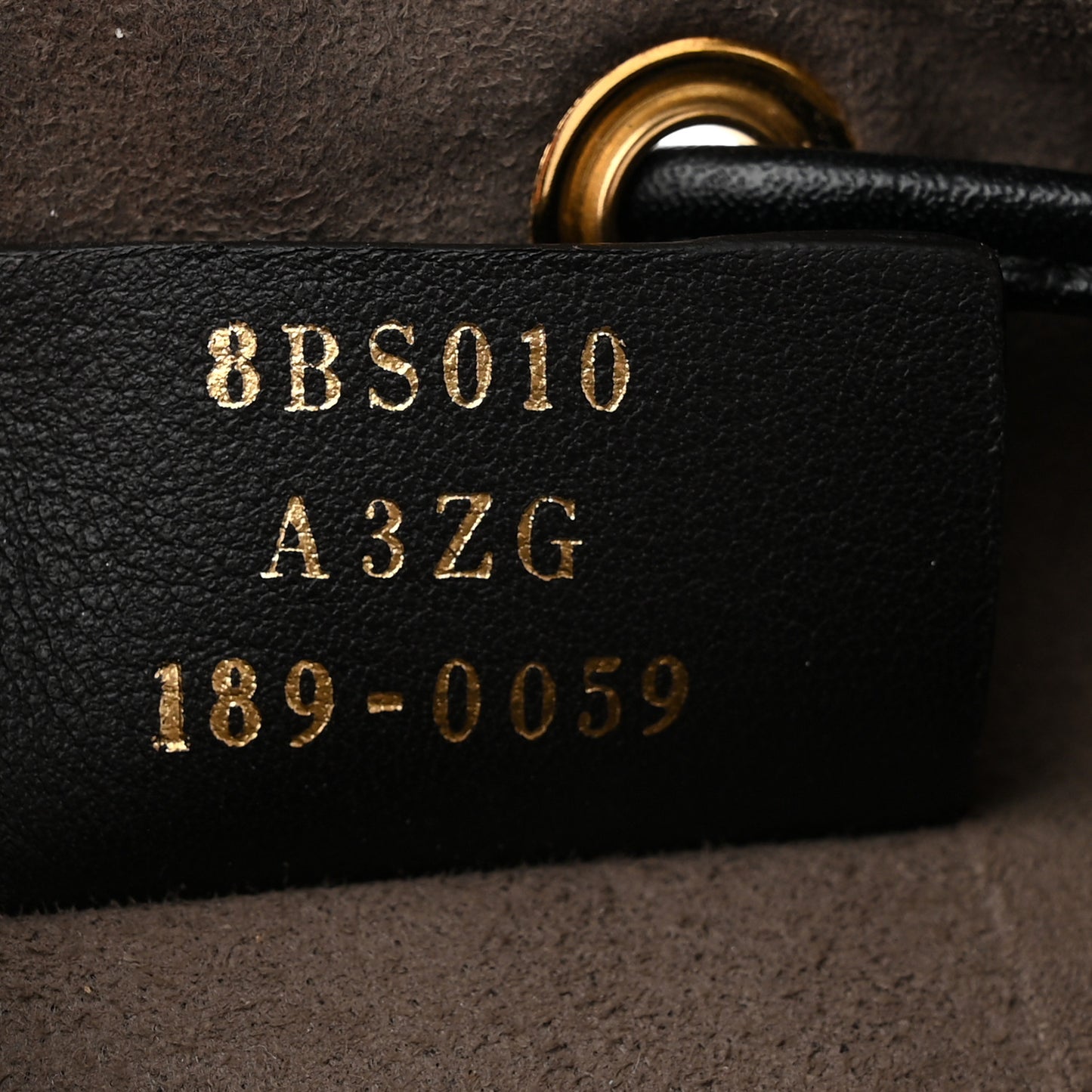Vitello Liberty F is Fendi FF 1974 Embossed Mini Mon Tresor Bucket Bag Black