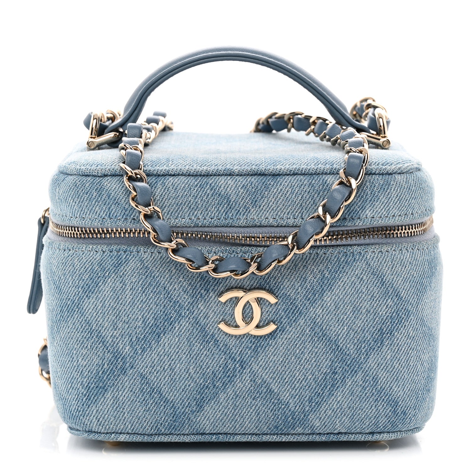 Chanel Denim Quilted Small CC Vanity Case Blue 1905731 – FASHIONPHILE