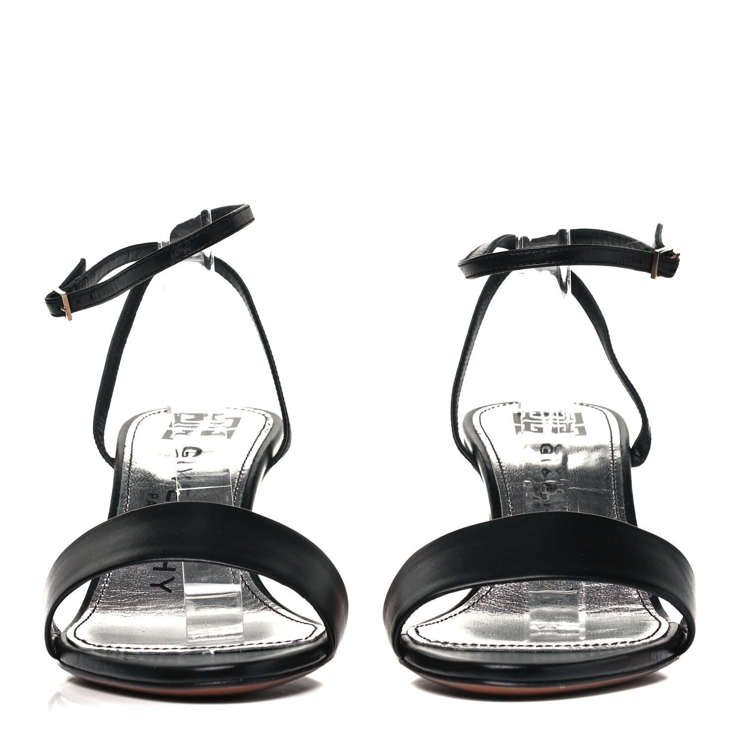 Givenchy Smooth Calfskin Triangle Sandals 38 Black 2 of 7