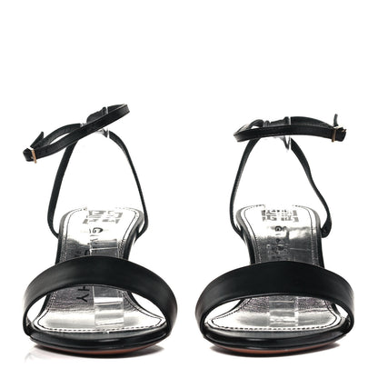Givenchy Smooth Calfskin Triangle Sandals 38 Black 2 of 7