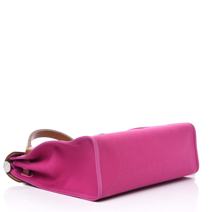 Hermes Vache Hunter Toile Herbag Zip 31 PM Magnolia Fauve 5 of 11