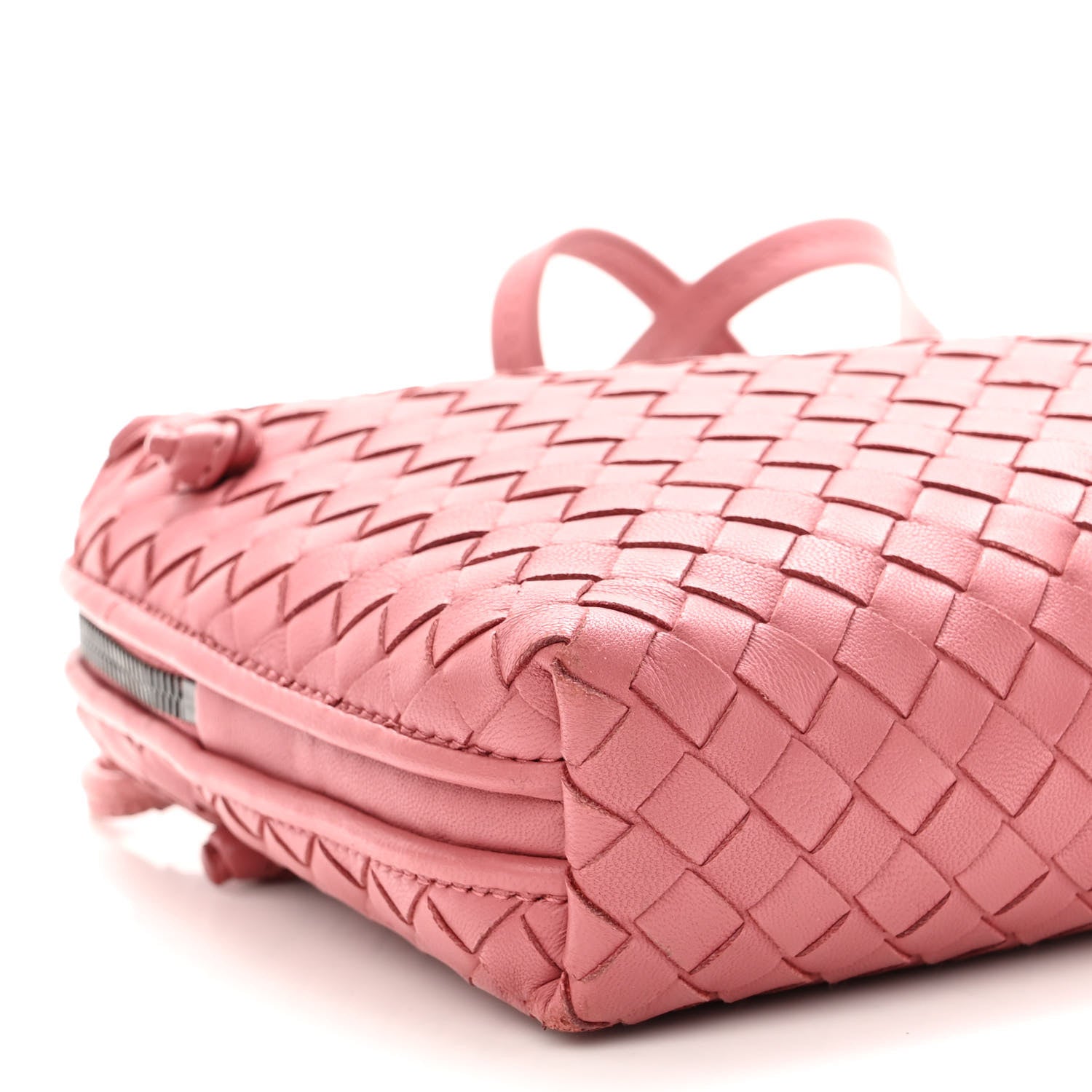 Bottega Veneta Nappa Intrecciato Nodini Crossbody Messenger Rose Pink 9 of 11