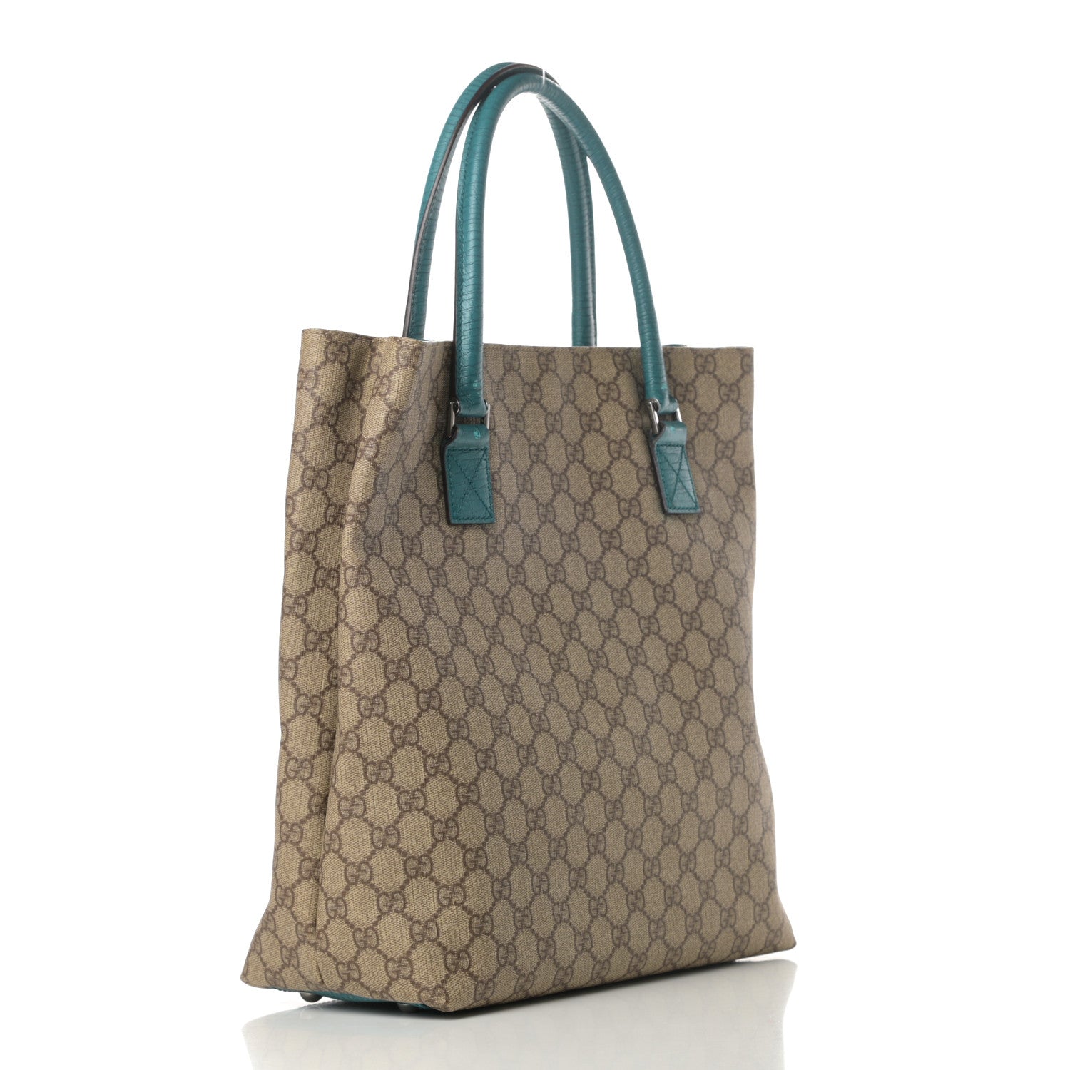 Gucci GG Plus Monogram Small Vertical Tote Turquoise 3 of 16