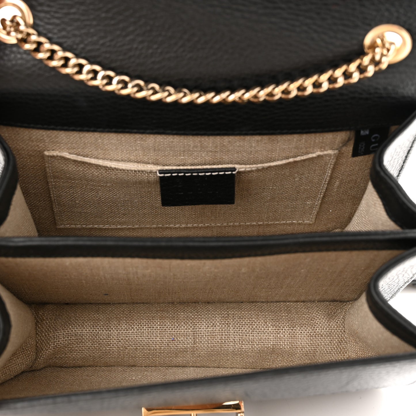 Dollar Calfskin Small Interlocking G Shoulder Bag Black