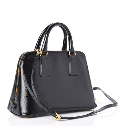 Prada Saffiano Vernice Small Promenade Tote Black 3 of 9