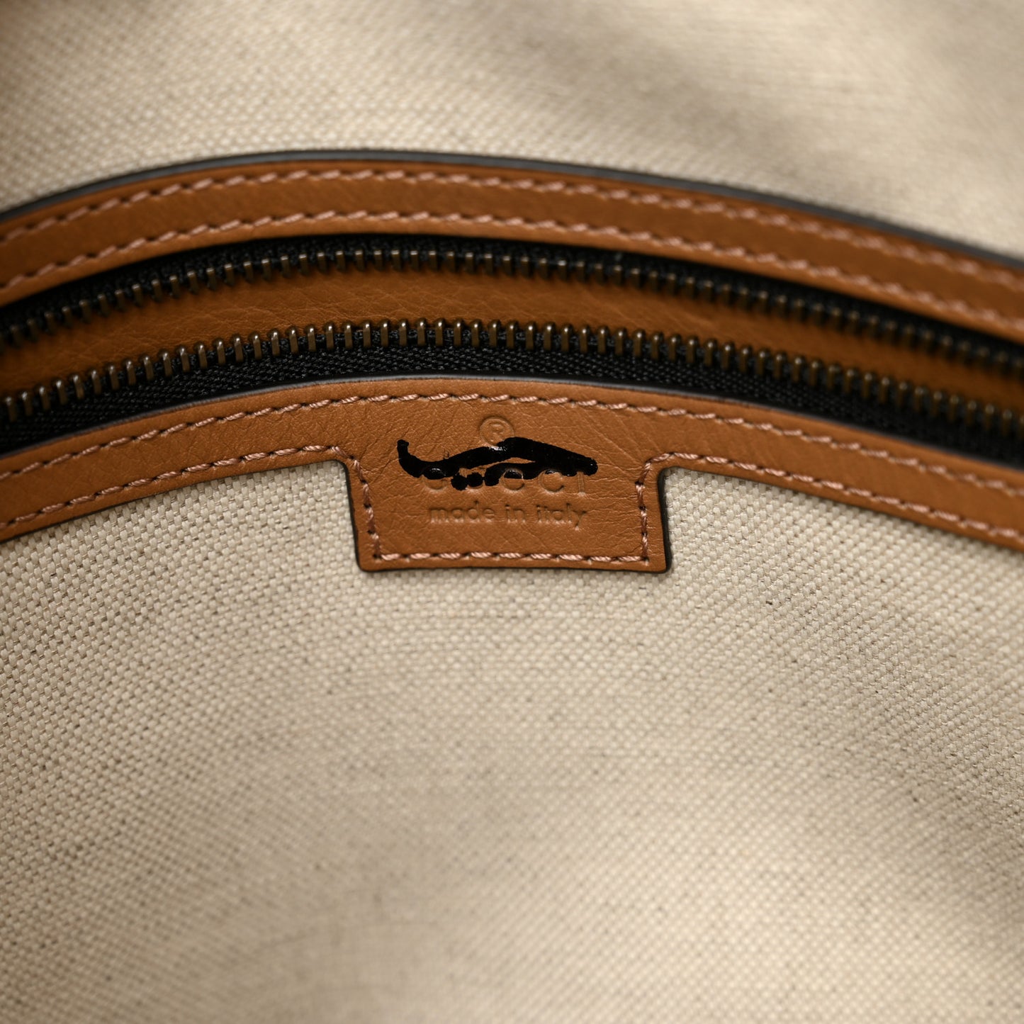 Monogram Textured Dollar Calfskin Web Large Bauletto Duffle Top Handle Bag Black Koi Beige