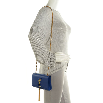 Saint Laurent Calfskin Small Classic Monogram Kate Tassel Satchel Royal Blue 2 of 8