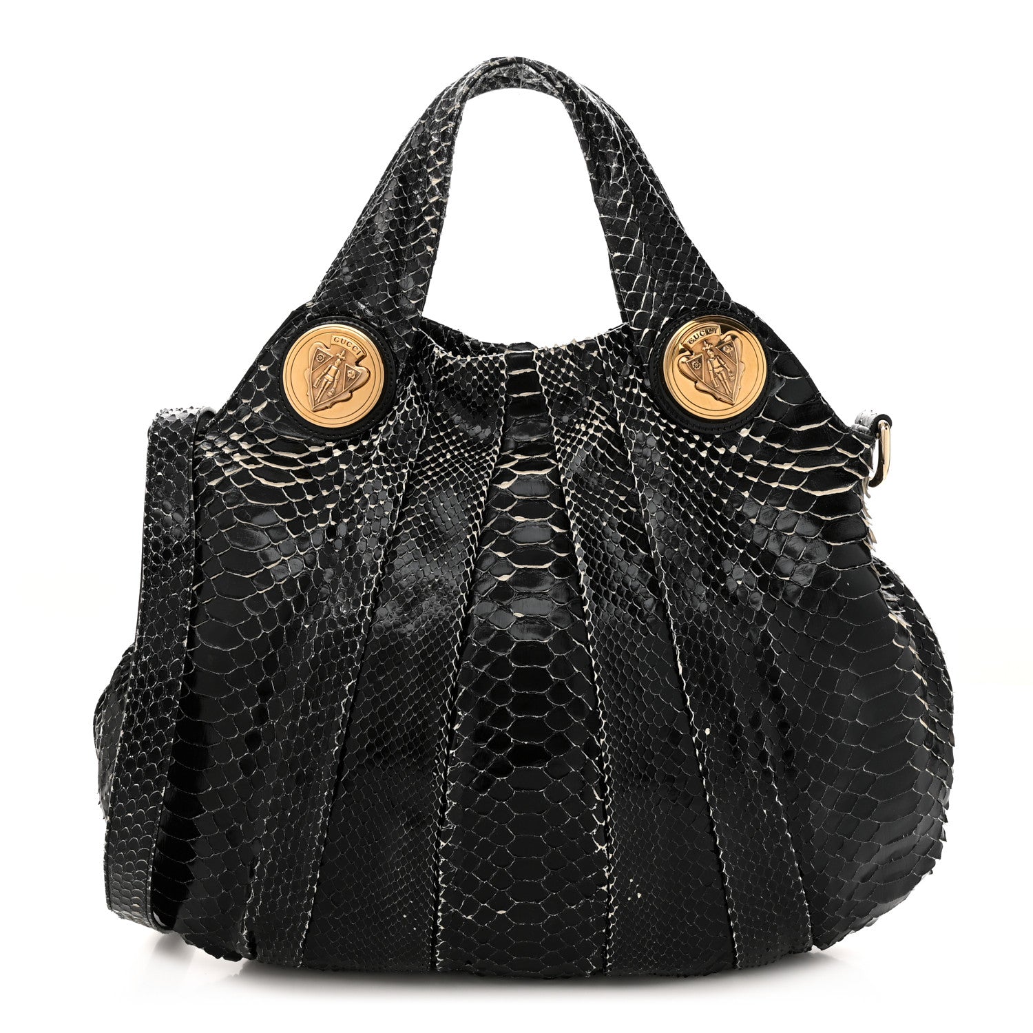 Gucci Snakeskin Medium Hysteria Top Handle Bag Black 1 of 10