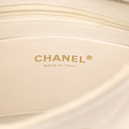 Chanel Shiny Crumpled Lambskin Quilted Trendy Chain Around Hobo White 6 of 10
