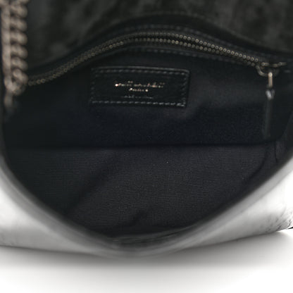 Saint Laurent Crocodile Embossed Lambskin Matelasse Monogram Niki Chain Wallet Black 5 of 11