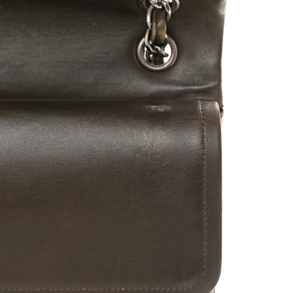 Chanel Lambskin Quilted Jumbo Tri-Color Double Flap Burgundy 17 of 22