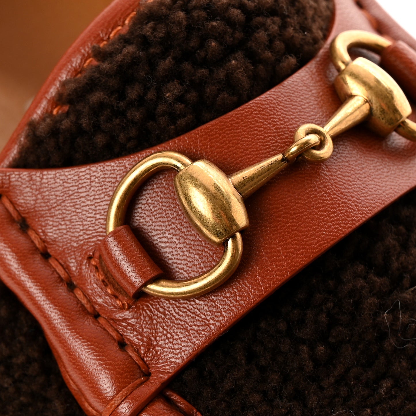 Merino Wool Mandala Goatskin Mens Horsebit Moccasin Loafers 8 Cocoa Amber Honey