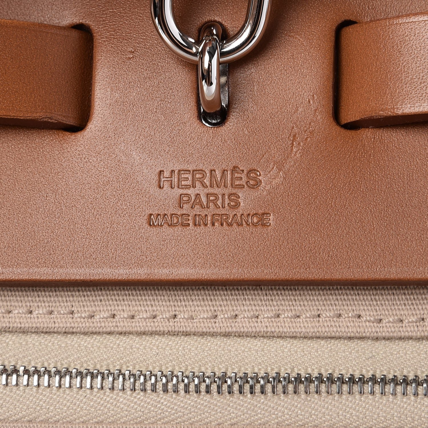 Hermes Toile Vache Hunter Herbag Zip 39 MM Fauve 6 of 10