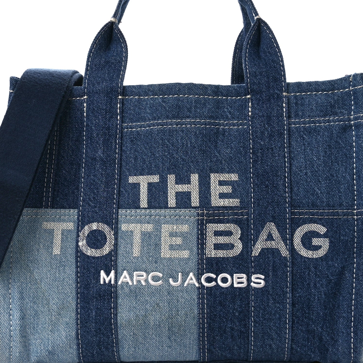 Marc Jacobs Denim Canvas Medium The Tote Bag Blue 10 of 12