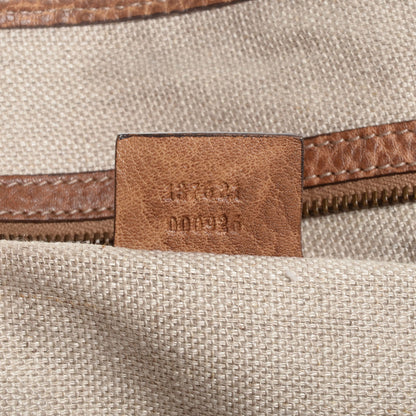 Gucci Straw Medium Pelham Shoulder Bag Brown 7 of 7