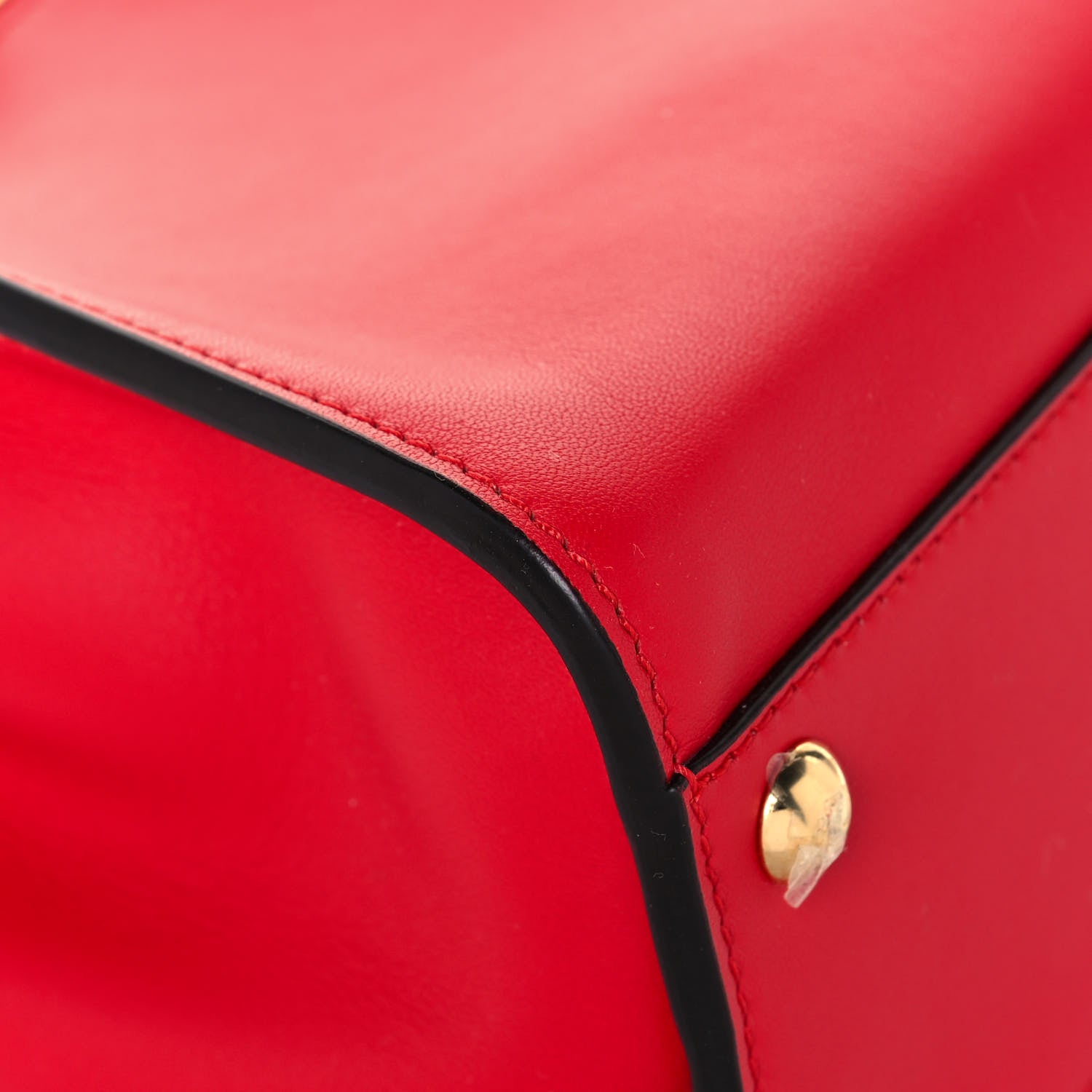 Fendi Vitello Seta Canvas FF Embroidered Mini Peekaboo Iconic Satchel Rosso Cardinale Multicolor 5 of 14