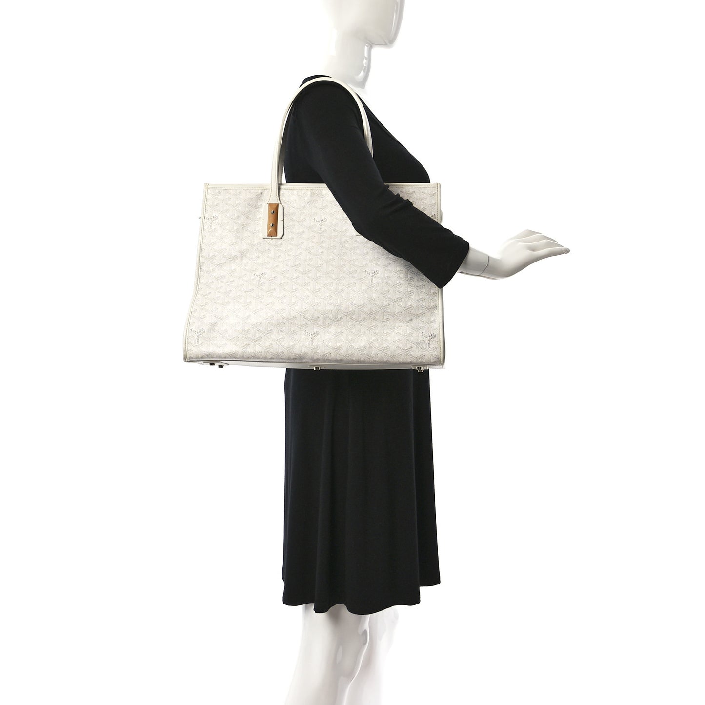 Goyardine Marquises Tote White