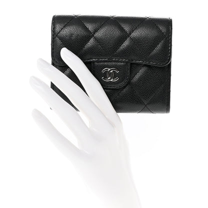 Chanel Caviar Quilted Flap Card Holder On Chain Black 2 of 8