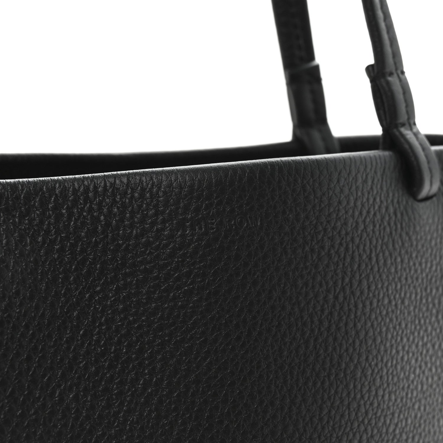 The Row Grained Calfskin Small Park Tote Black 7 of 9