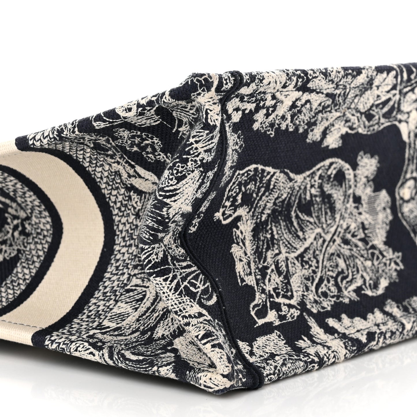 Canvas Embroidered Small Dioriviera Toile De Jouy Book Tote Blue