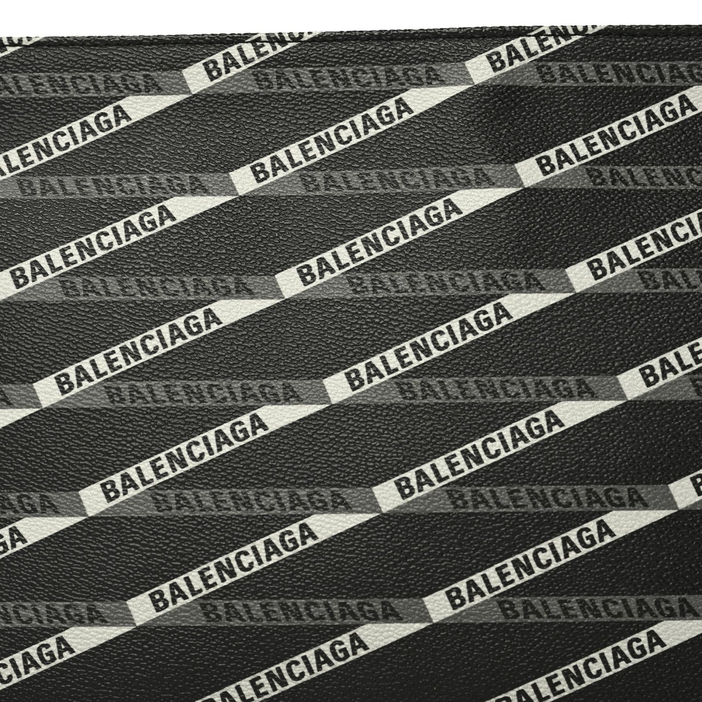 Coated Canvas Losange Monogram Zip Pouch Black Grey