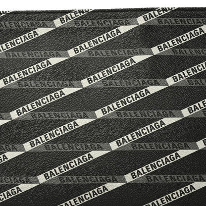 Balenciaga Coated Canvas Losange Monogram Zip Pouch Black Grey 8 of 8