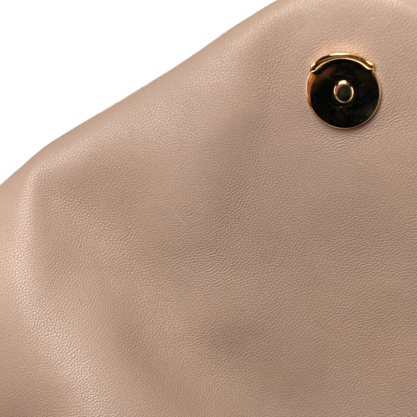 Lambskin Quilted Medium Loulou Puffer Monogram Chain Satchel Dark Beige