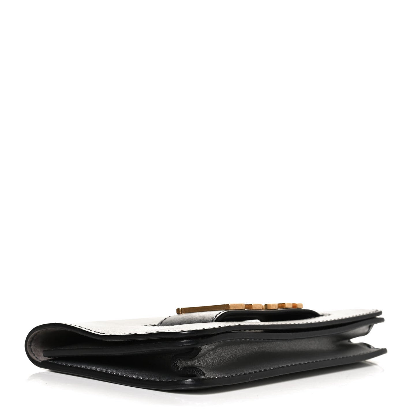 Metallic Smooth Calfskin Dio(r)evolution Flap Clutch Silver