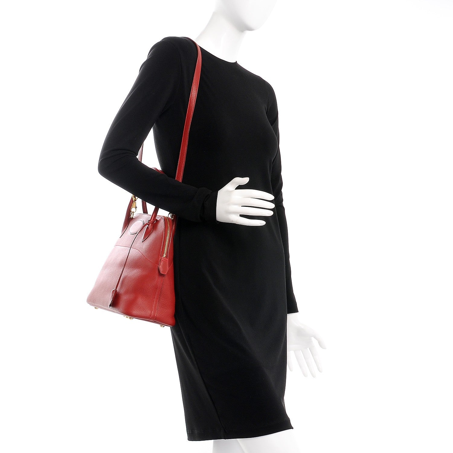 Hermes Taurillon Clemence Bolide 31 Rouge Casaque 2 of 9