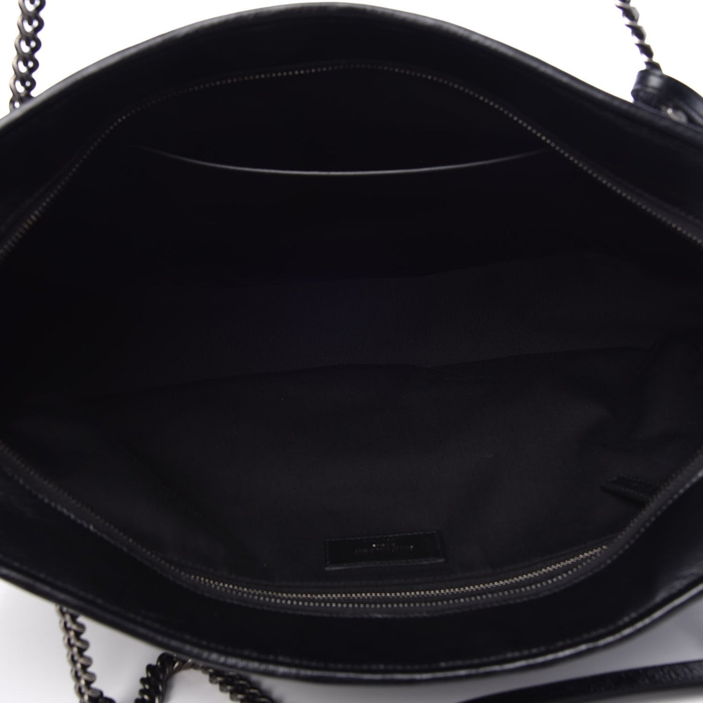Crinkled Calfskin Matelasse Monogram Large Niki Shopping Tote Bag Black