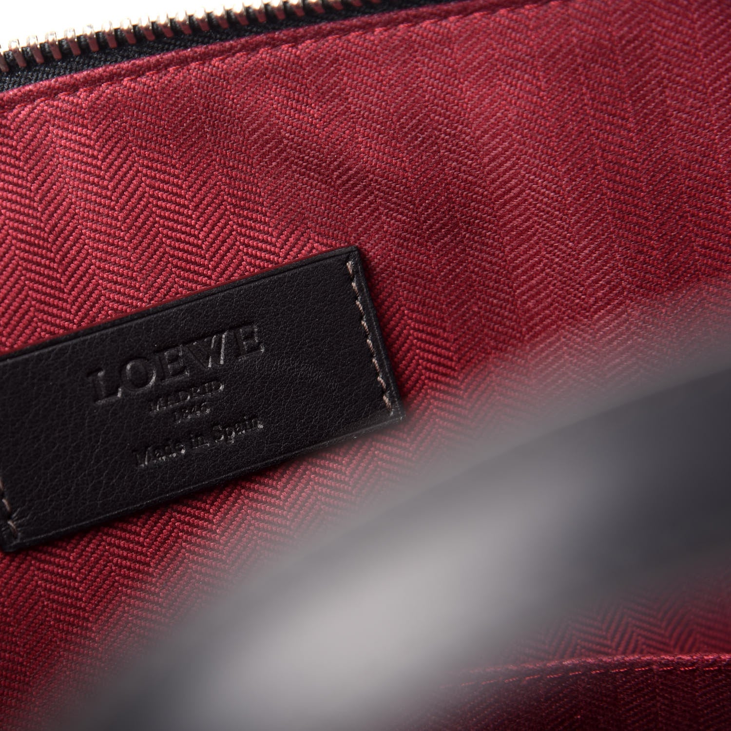 Loewe Grained Calfskin Briefcase Black 8 of 9
