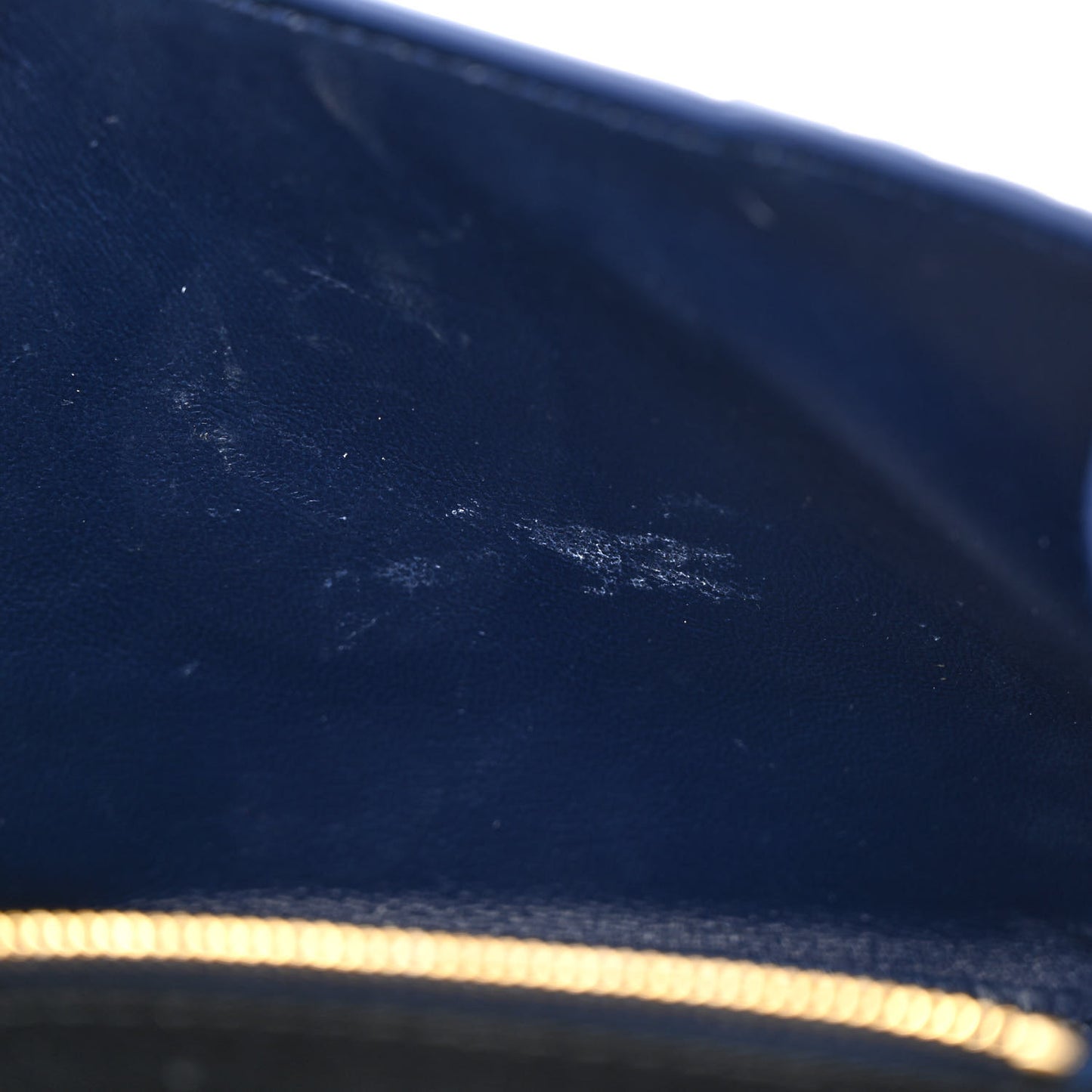 Shiny Calfskin Crocodile Embossed Small Hourglass Top Handle Bag Navy