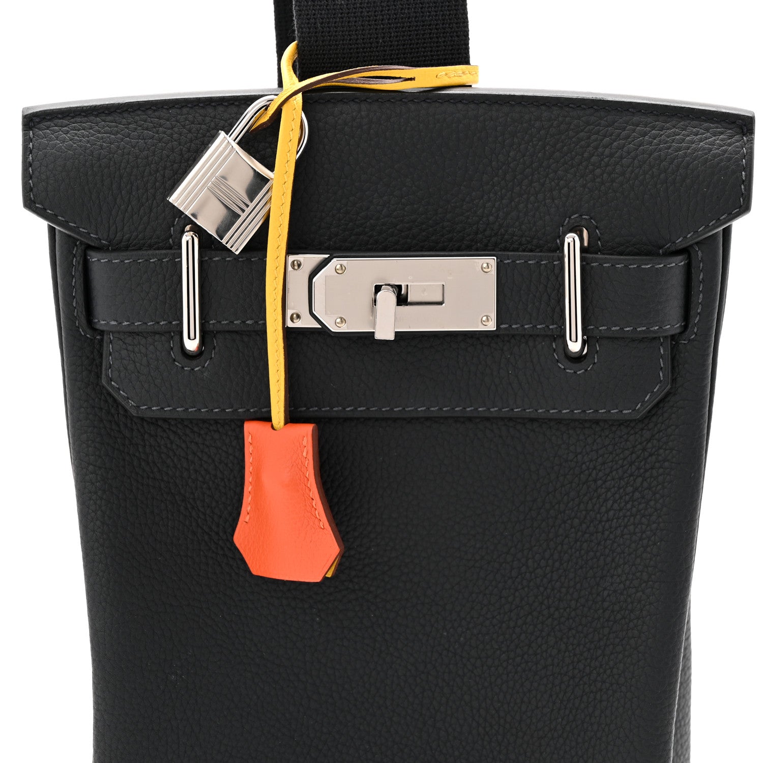 Hermes Togo Hac A Dos PM Backpack Caban Jaune De Naples Feu 8 of 10