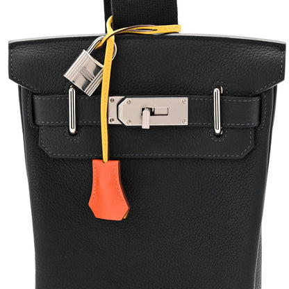 Hermes Togo Hac A Dos PM Backpack Caban Jaune De Naples Feu 8 of 10