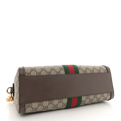 Gucci GG Supreme Monogram Web Medium Ophidia Boston Brown 4 of 12