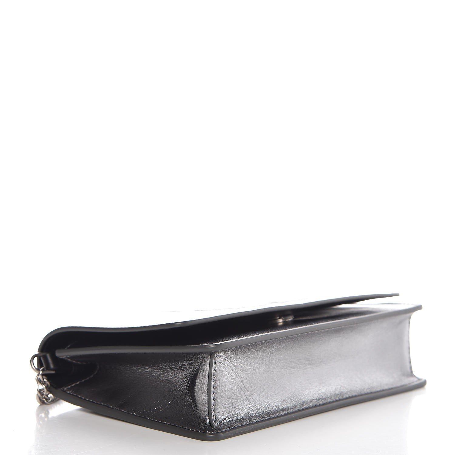 Givenchy Metallic Lambskin Emblem Chain Wallet Silver 4 of 8