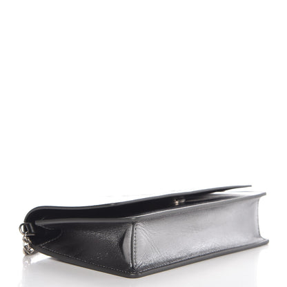 Givenchy Metallic Lambskin Emblem Chain Wallet Silver 4 of 8