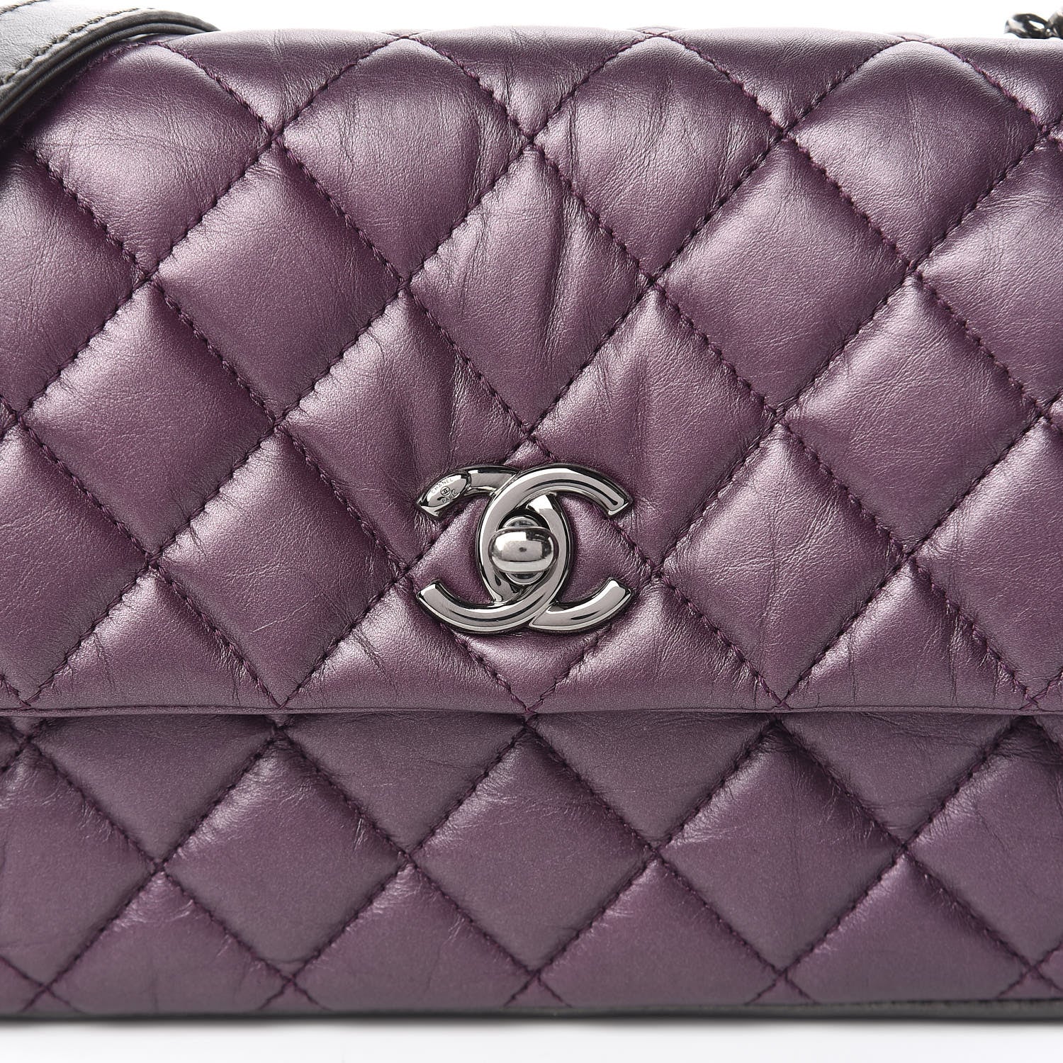 Chanel Calfskin Mineral Nights Mini Flap Dark Purple 10 of 10