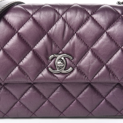 Chanel Calfskin Mineral Nights Mini Flap Dark Purple 10 of 10