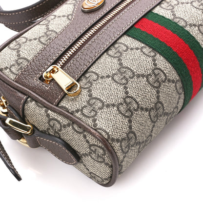 Gucci GG Supreme Monogram Web Mini Ophidia Shoulder Bag Brown 9 of 10