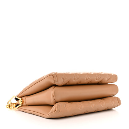 Louis Vuitton Lambskin Embossed Monogram Coussin PM Camel 4 of 10