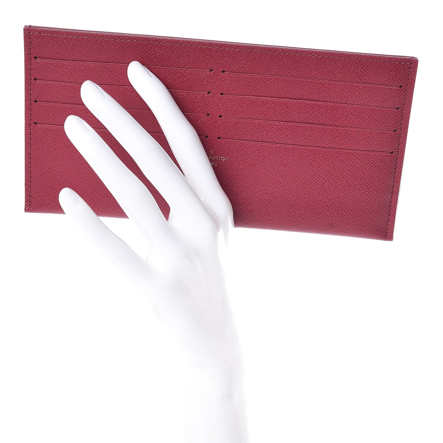 Calfskin Felicie Card Holder Insert Fuchsia