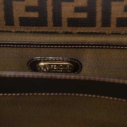 Fendi Zucca Calfskin Flap Tobacco Moro 8 of 9