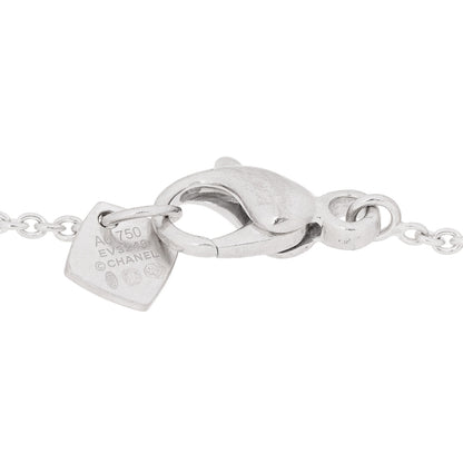 Chanel 18K White Gold Diamond Coco Crush Station Bracelet 4 of 6